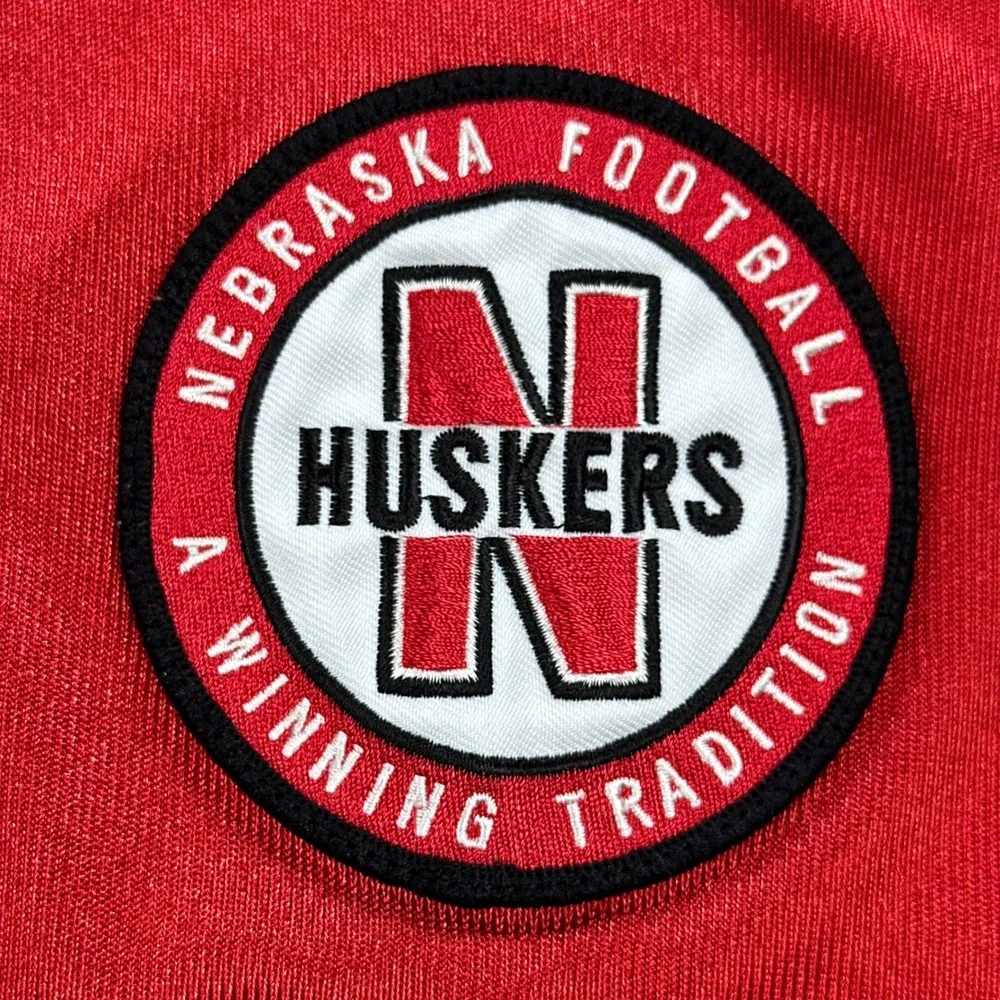 Vintage Nebraska Huskers Jersey Mens Large Red #30 NCAA Football Adidas 00s Y2K
